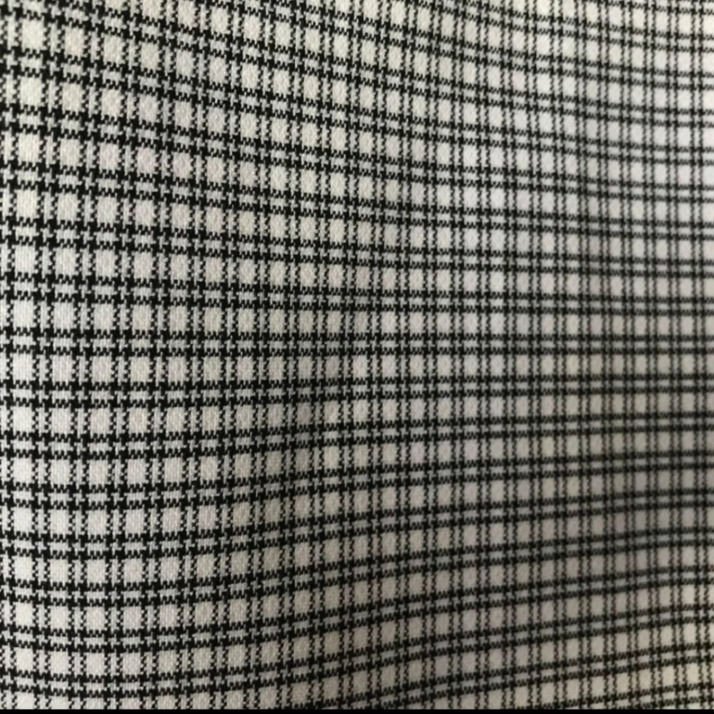 Rachel Zoe Black & White Plaid Square Neck Top 3/4 Sleeve Chic Work Blouse XS - Picture 3 of 8
